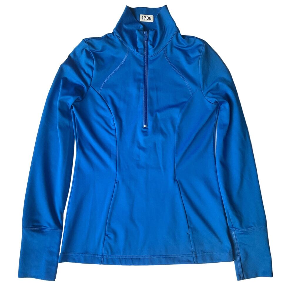 Z by Zella Track Jacket Half Zip, Blue, XS
